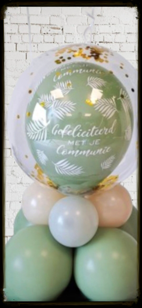 Tafelstuk met bubble en confetti