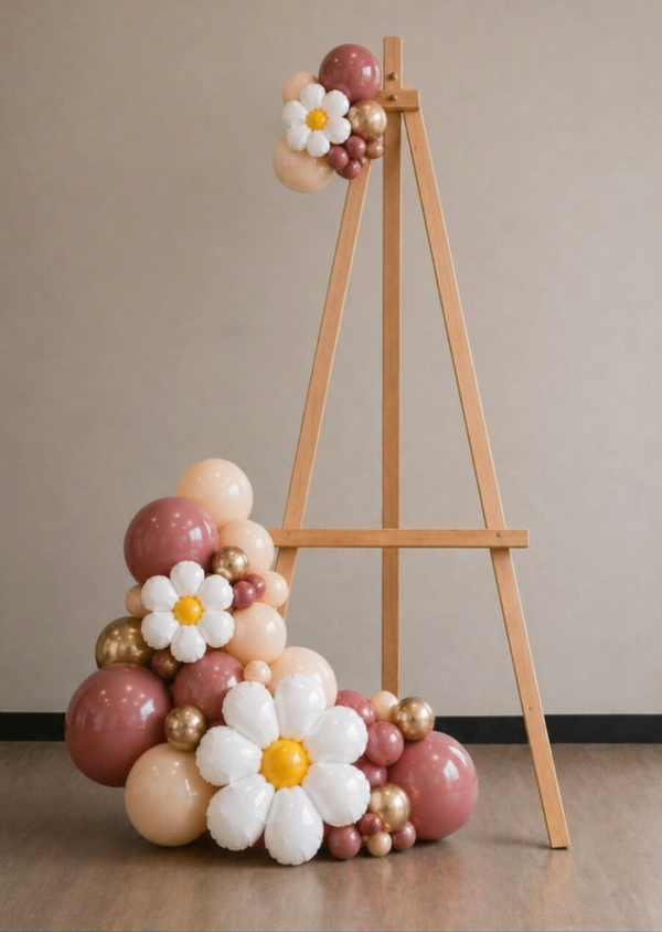 Schildersezel met ballondeco