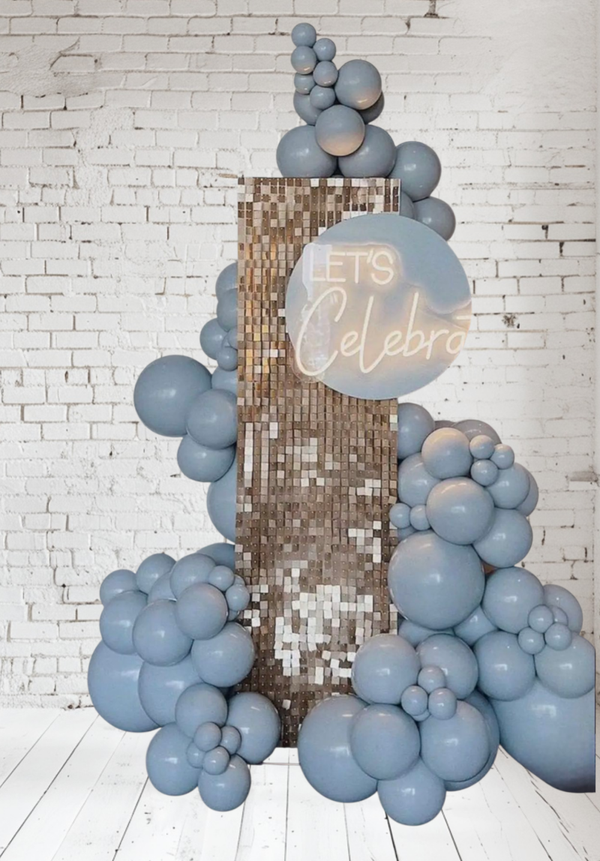 Glitterwand met ballonslinger