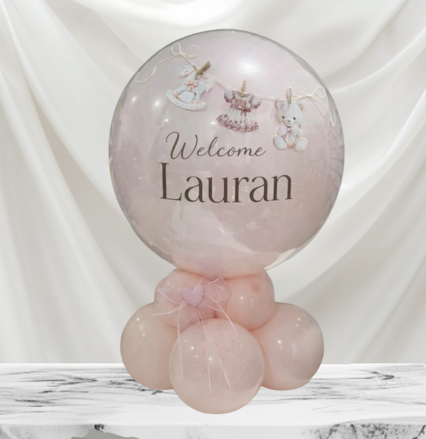 Geboortebubble met opschift