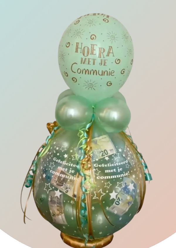 Communie/ lentefeest gevulde ballon