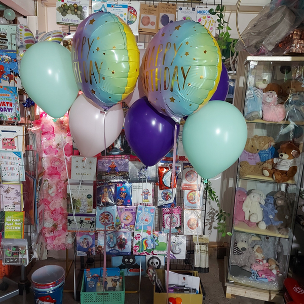 Boeket happy birthday, sterretjes ( regenboog)