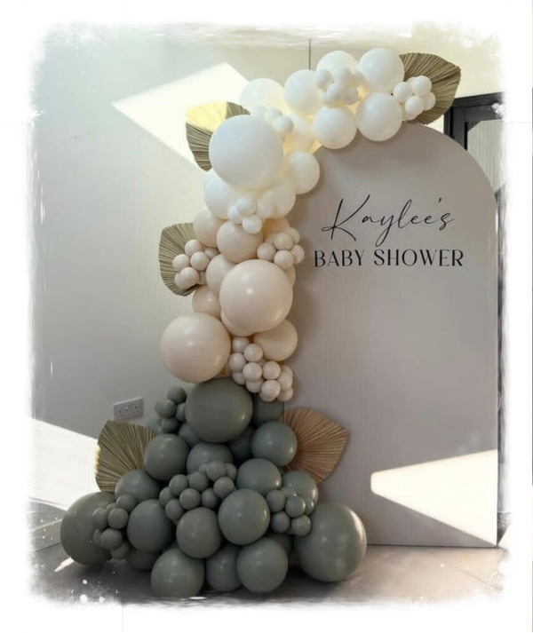 Babyshower met palmblad