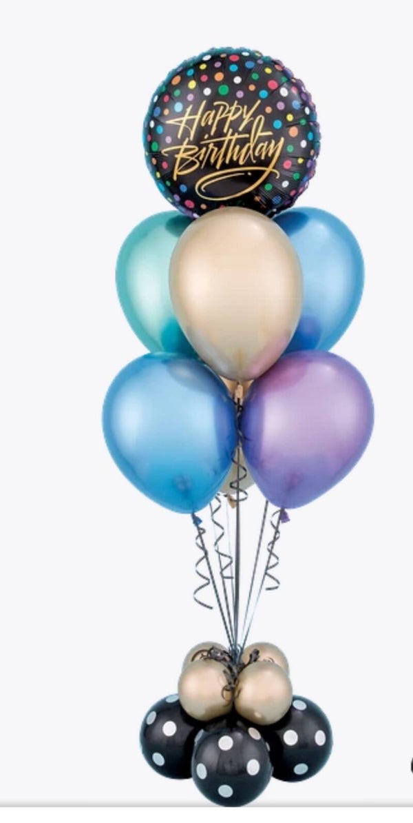 Boeket happy birthday stippen