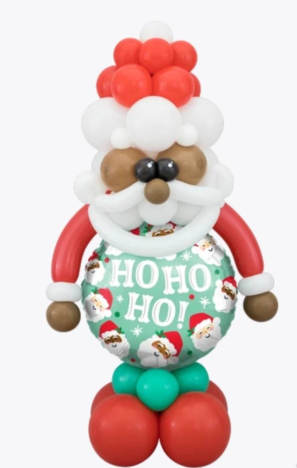 Kerstman rond folieballon
