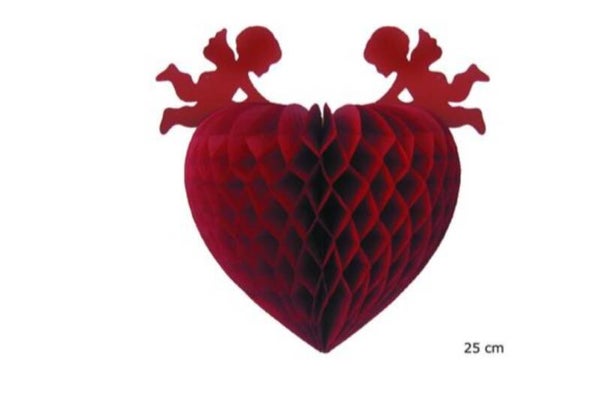 Hangdecoratie engeltjes op hart