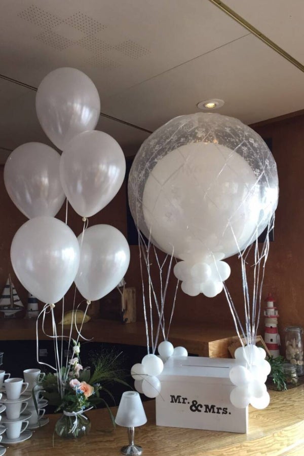 Pakket luchtballon en heliumtros