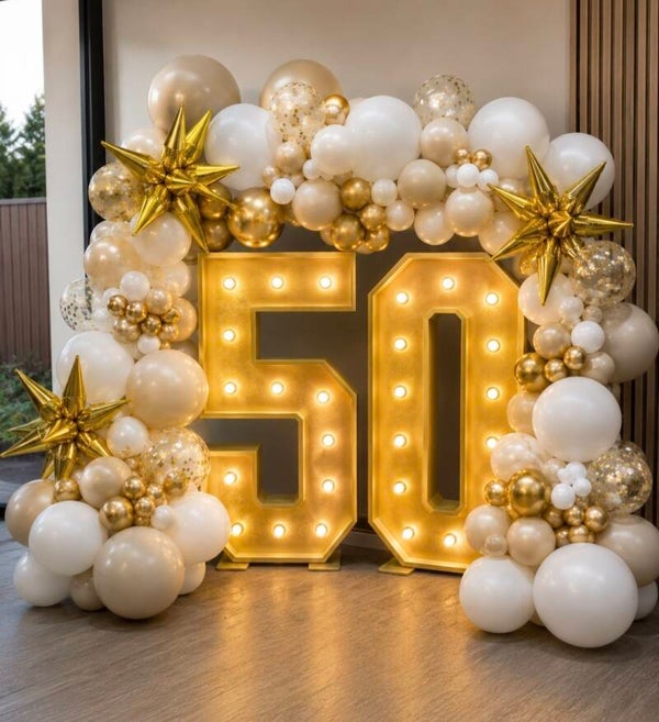 50 jaar huwelijk met cijfer en slinger