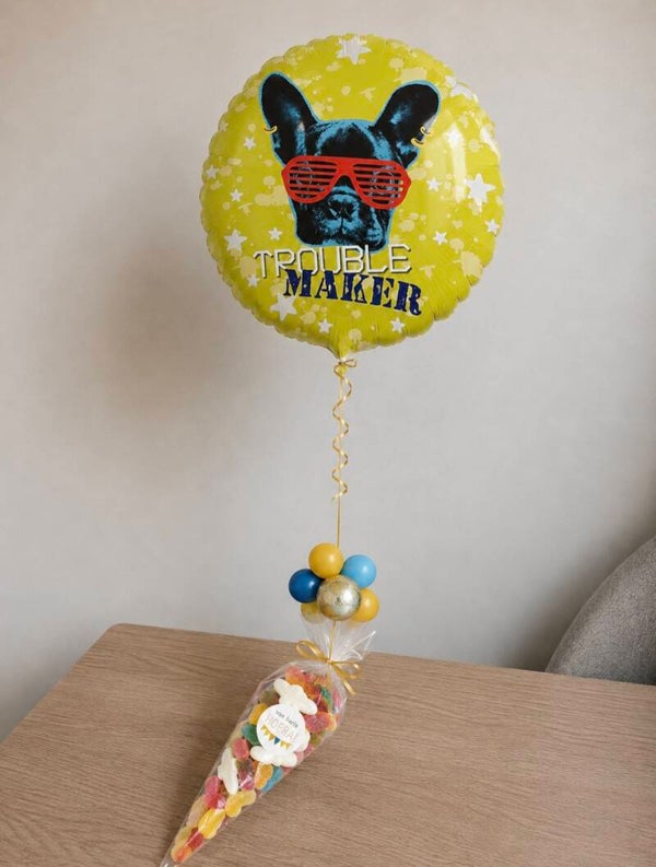 Snoeptip met heliumballon