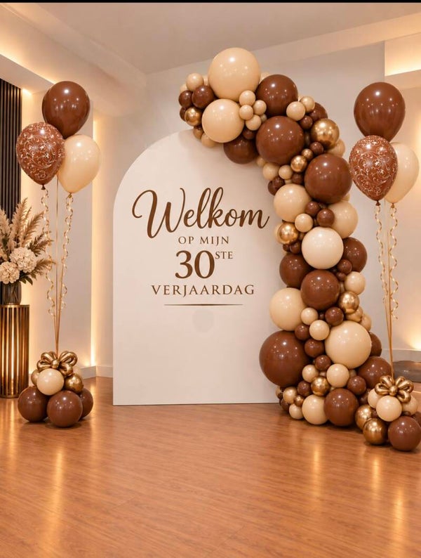 Backdrop met slinger " mokka"