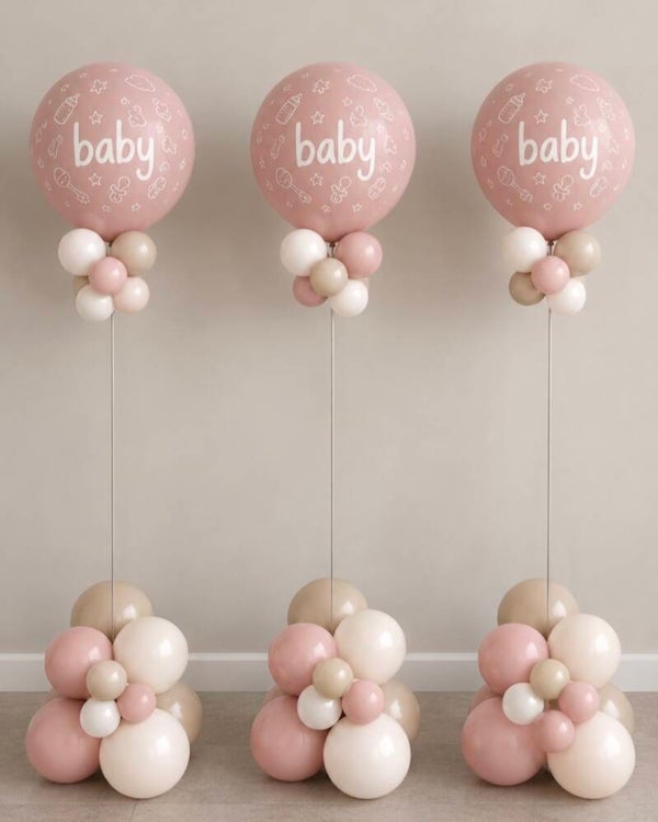 Standaard pilaar " baby" in dusk rose en bleu