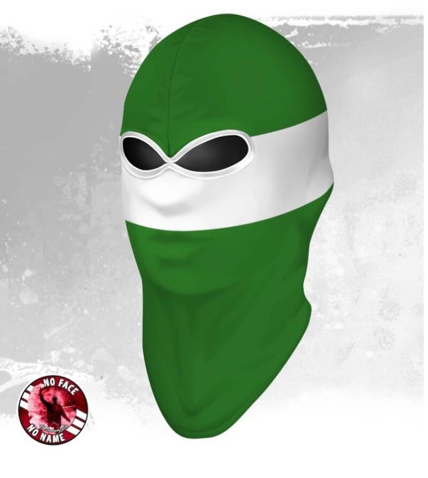 Sewn Balaclava Green-White-Green!