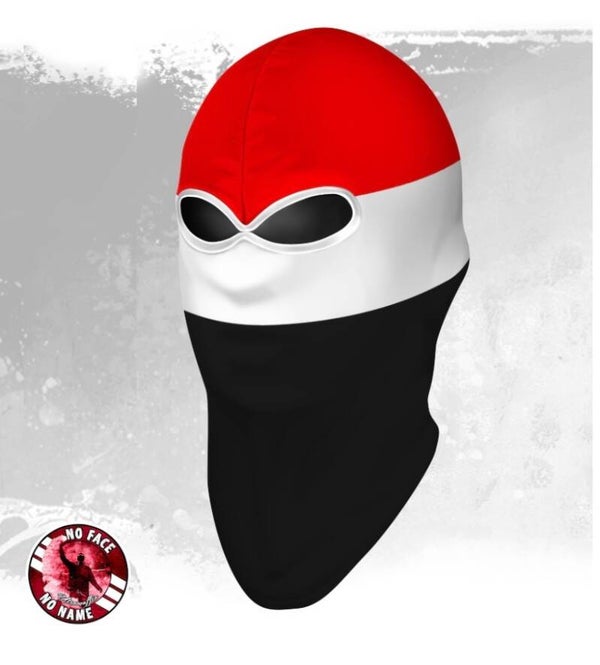 Sewn balaclava Red-White-Black