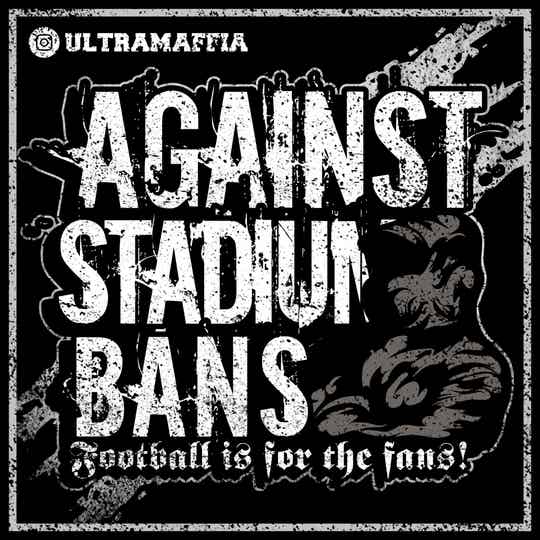 Against stadium bans sticker (50pcs)