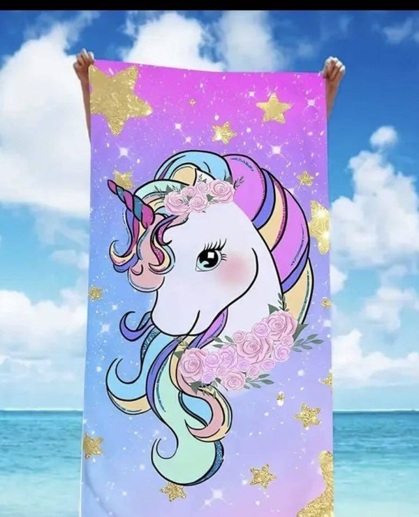 0059N - Serviette de plage Licorne
