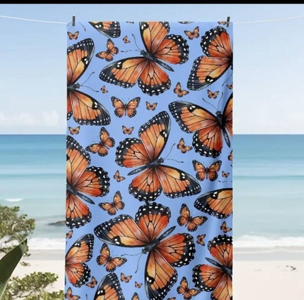 0062N - Serviette de plage Papillons