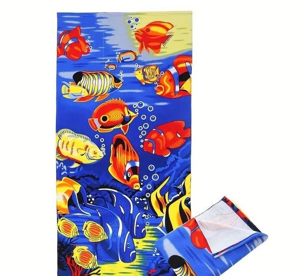 0064N - Serviette de plage Poisson