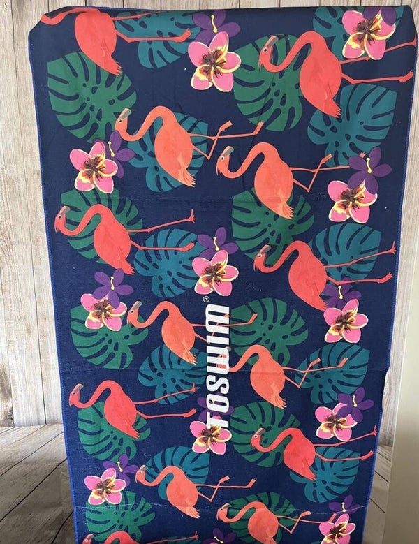 0086N - Serviette de plage Flamant