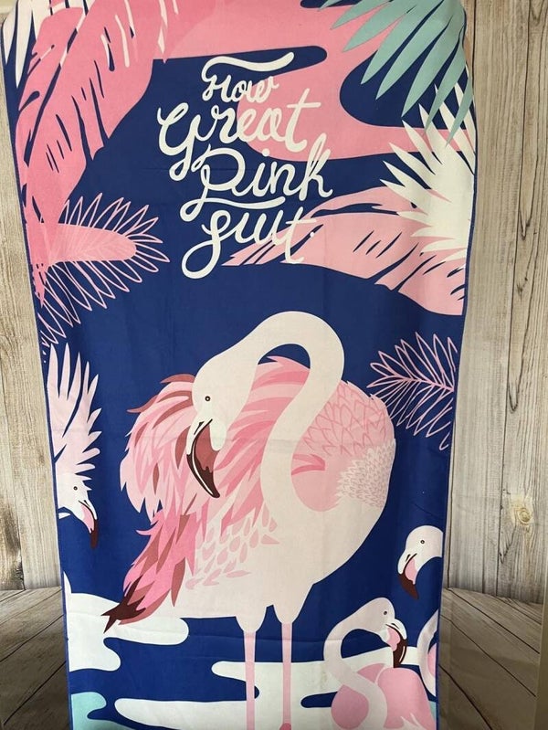 0088N - Serviette de plage Flamant