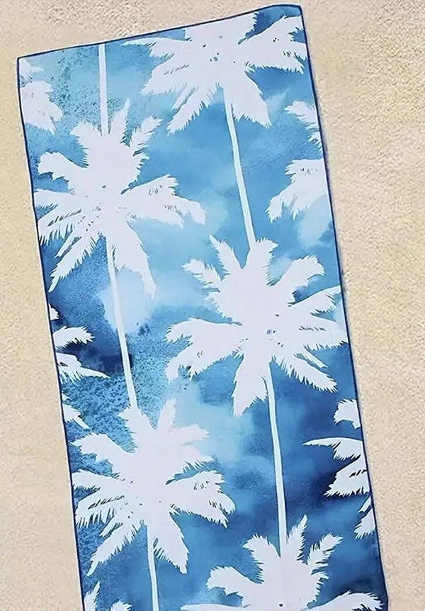 0092N - Serviette de plage Tropical Bleu