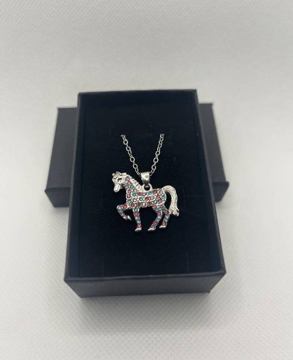 0106Q - Collier pendentif Cheval