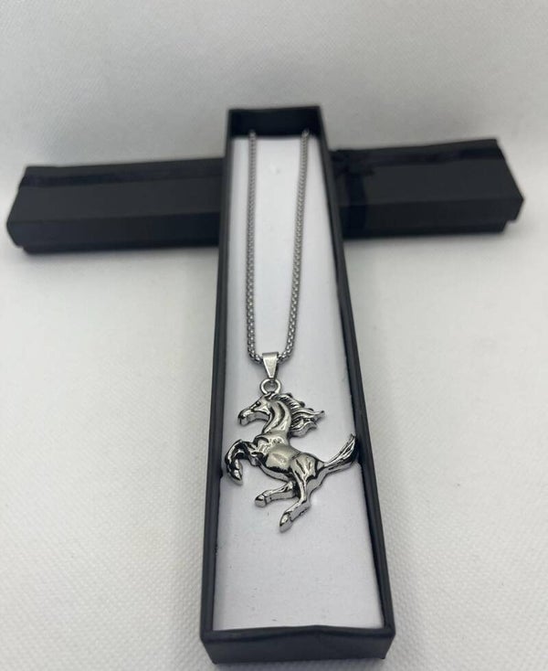 0248Q - Collier pendatif Cheval