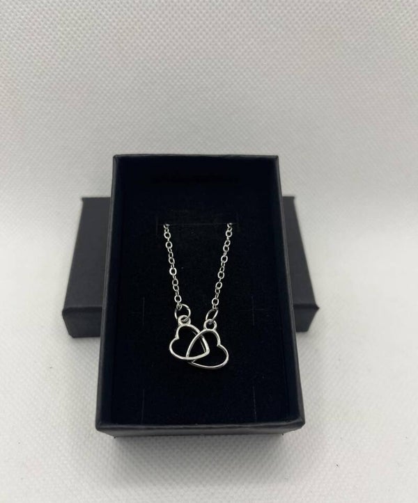 0252Q - Collier pendatif  Double Coeur