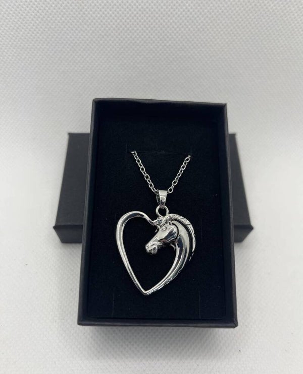 0259Q - Collier pendentif Coeur cheval