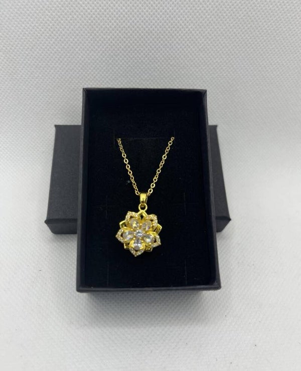 0263Q - Collier pendentif fleurs cerisier