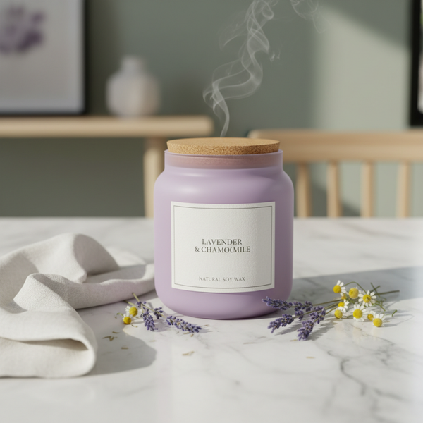 Lavender & Chamomile Soy Wax Candle NZ – Calm, Soothing & Deeply Relaxing
