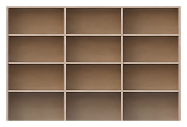 Raumteilerschrank offen, mit offener Sockelnische