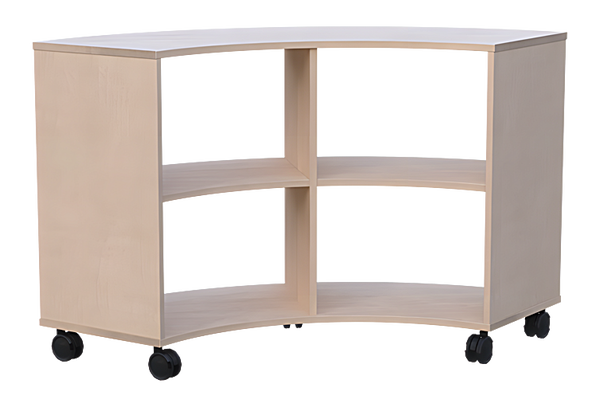 Viertelkreisschrank 4 offene Fächer, Höhe 83,1 cm