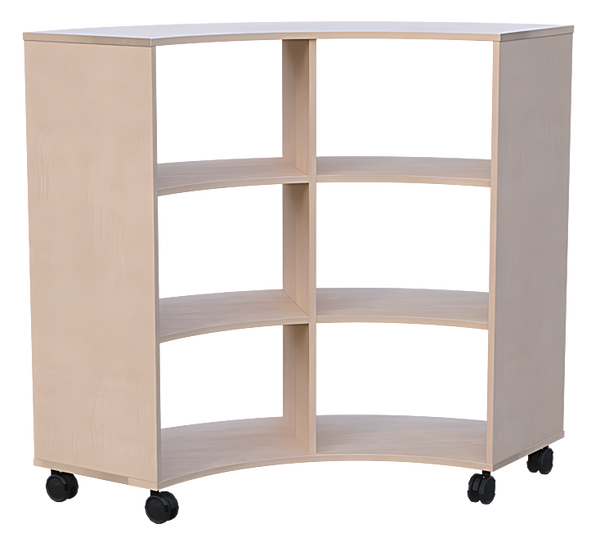 Viertelkreisschrank 6 offene Fächer, Höhe 119,1 cm