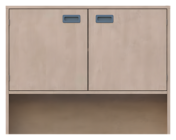 Korpusschrank, offene Sockelnische, 2 Türen