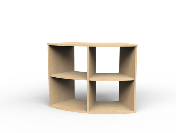 Sechstelkreisschrank mit 4 Fächern, 83,1 cm hoch