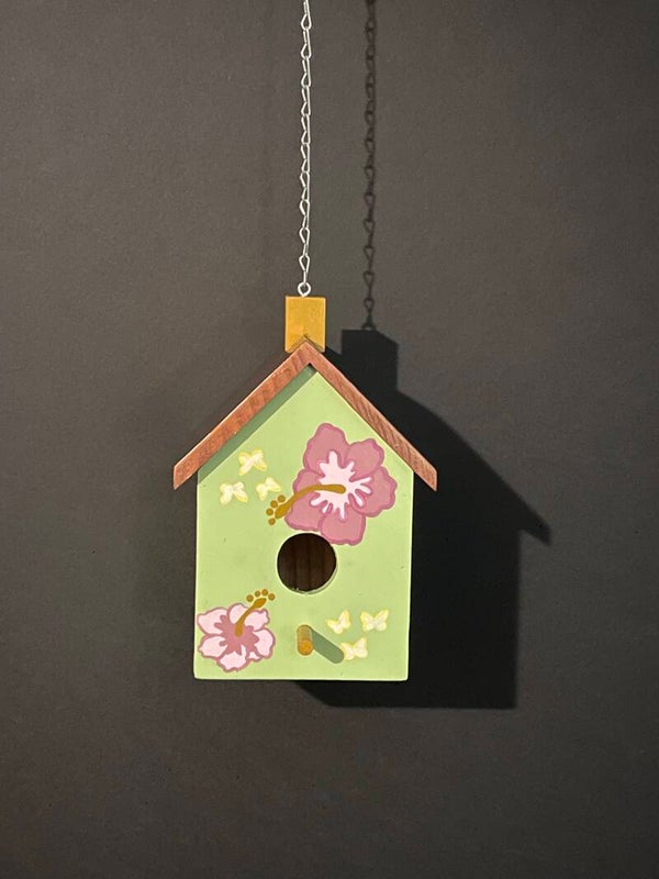 #2 exterior pine birdhouses with painting