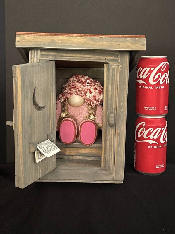 gnome in outhouse girl