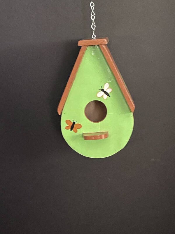 tear drop birdhouse when flowers bloom