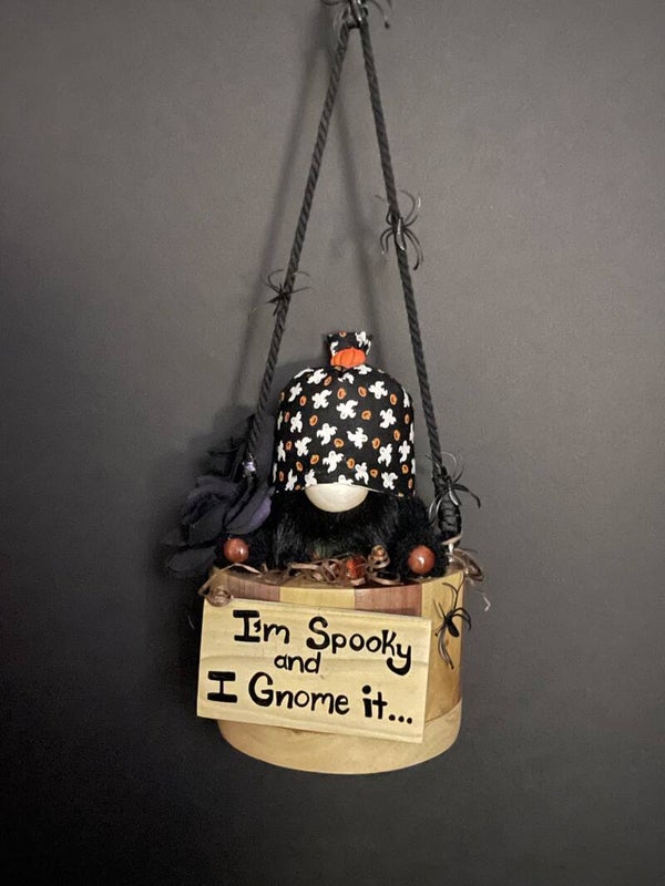 i am spooky and i gnome it (gnome in nest)