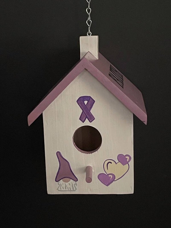 faith and hope cancer birdhouse