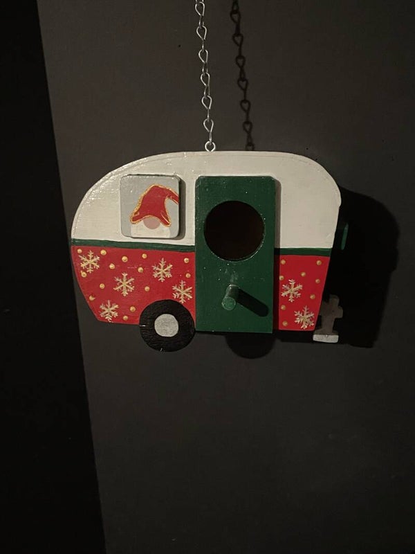 christmas camper birdhouse