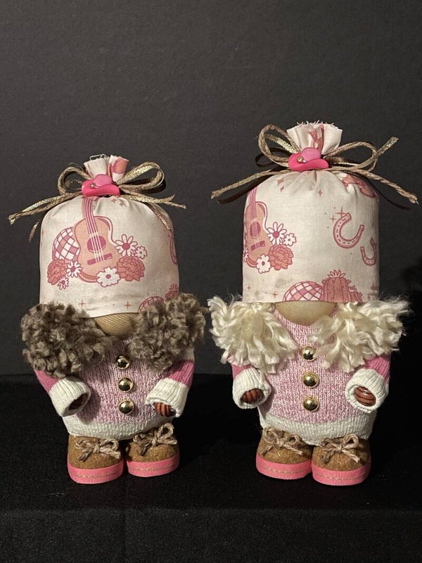 pink country gnomes