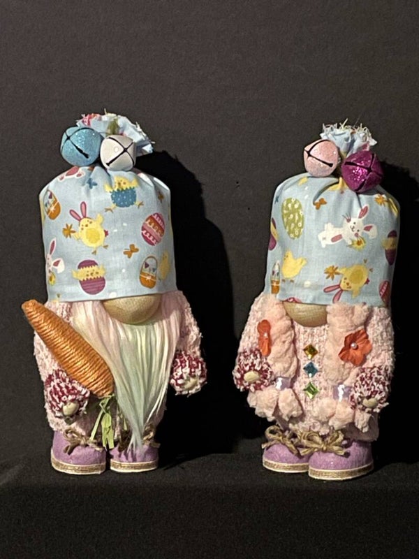 easter gnome holding carrot