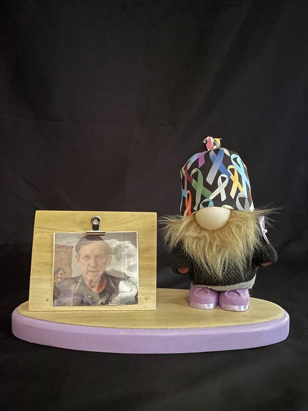 lavender all cancer boy gnome on platform