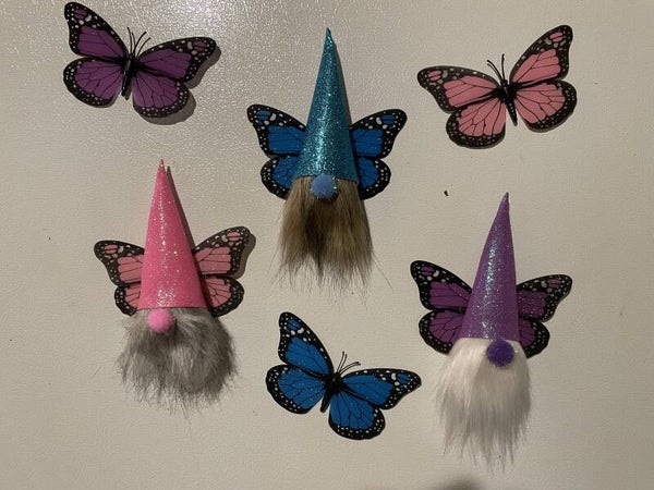 magnet butterfly gnomes