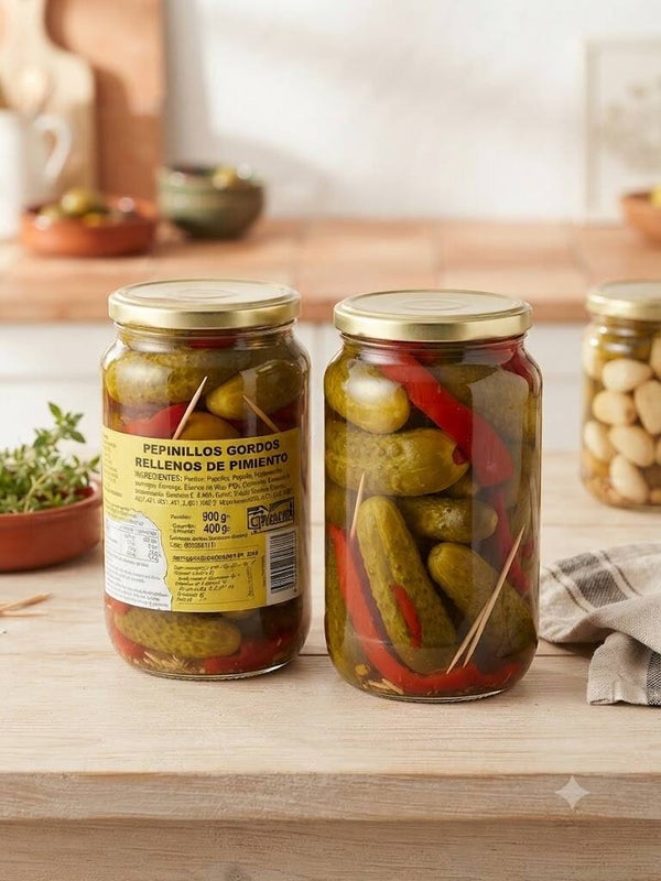 Pepinillo Gordos Rellenos de Pimiento*
