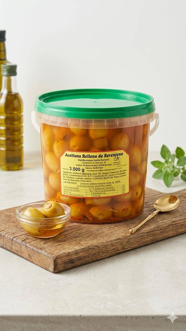 Aceituna Gordal Rellena De Berenjena