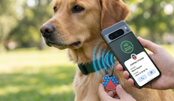 Medaillon avec puce nfc