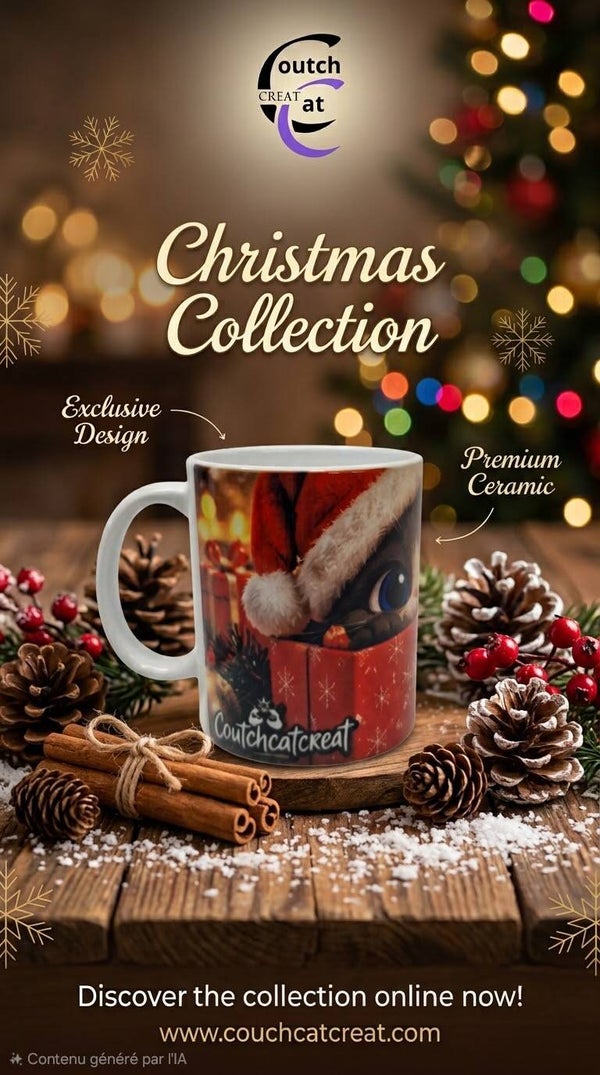 Mug chat noel