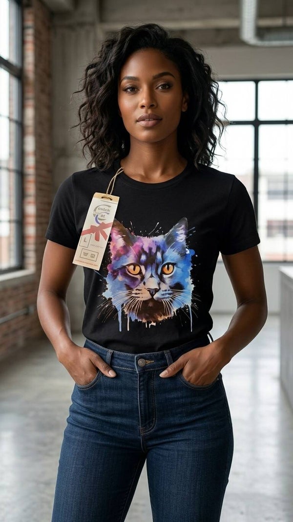 🐱 Fiche Article : T-Shirt "Cosmic Cat" — Coutchcatcreat